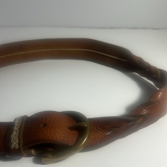 American Eagle leather belt size M solid brass vintage Y2K western - Picture 5 of 12